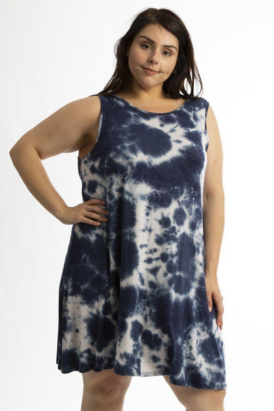 Sleeveless Summer Dress Featuring A Cross Back Detail