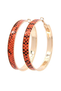 Snake Pattern Hoop Earring