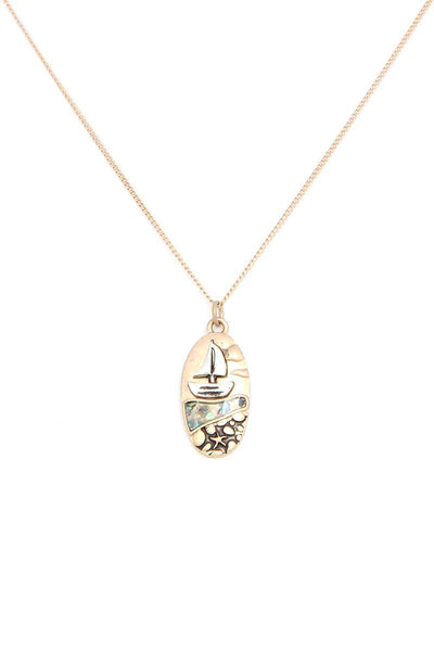 Boat Oval Shape Necklace