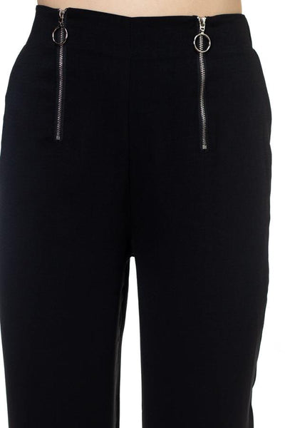 Double O-ring Zipper Up Pants