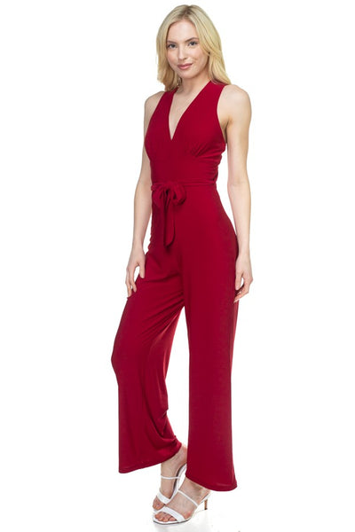 Strapless Belted Jumpsuit