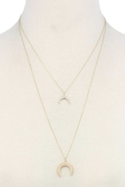 Double Crescent Moon Necklace