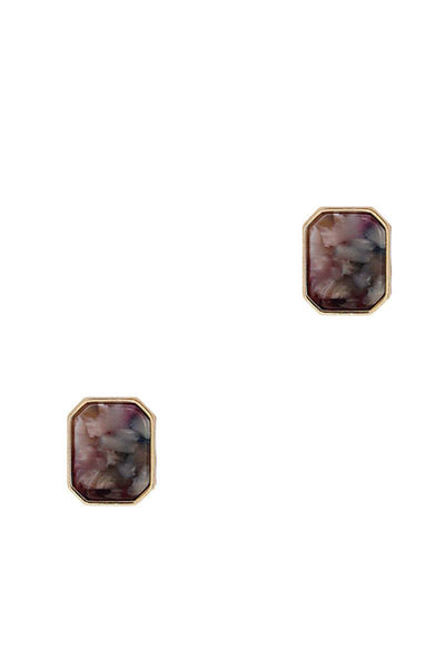 Fashion Square Marble Earring