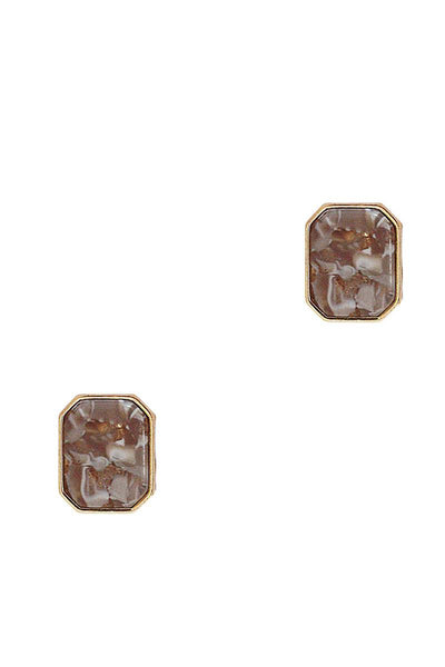 Fashion Square Marble Earring