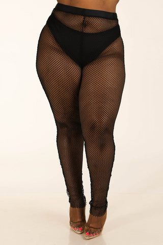 Panty Lined Mesh Leggings