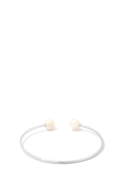 Pearl Ended Cuff Bracelet