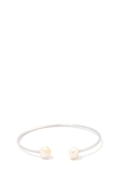 Pearl Ended Cuff Bracelet