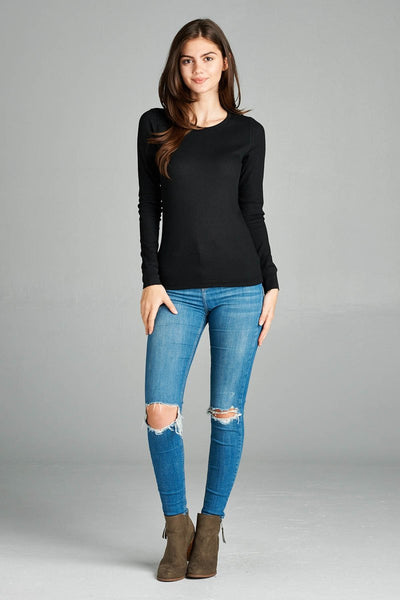Long Sleeve Crew Neck Thermal Top