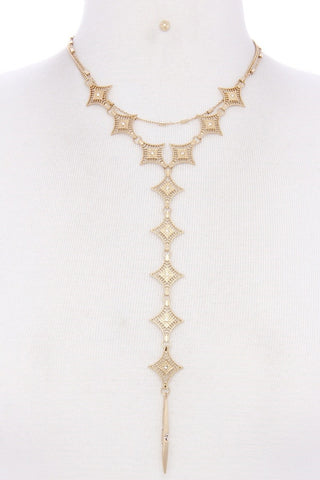 Metal Y Shape Necklace