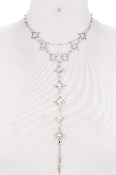 Metal Y Shape Necklace