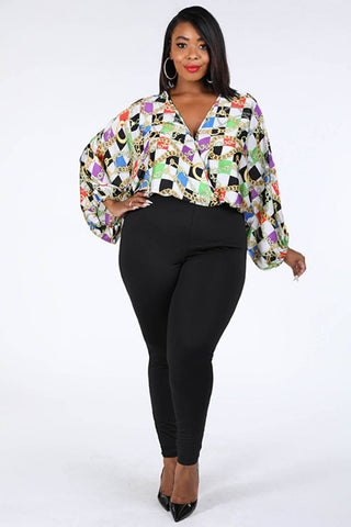 Multi Checkered Printed Jumpsuit