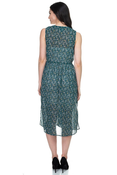 Floral Sheer Self Tie Duster