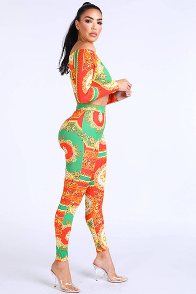 Off Shoulder Top & Leggings Set