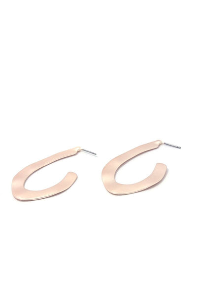 Hammered Metal Open Drop Earring