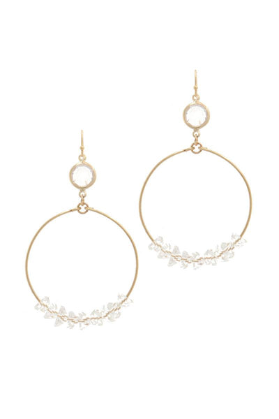 Cutout Circle Drop Earring