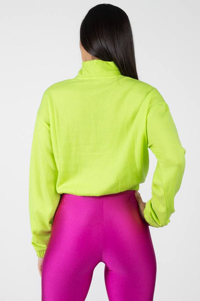 Cropped Half Zip Pullover