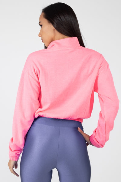 Cropped Half Zip Pullover