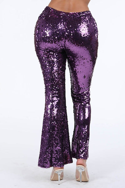Sequined Flare Pants