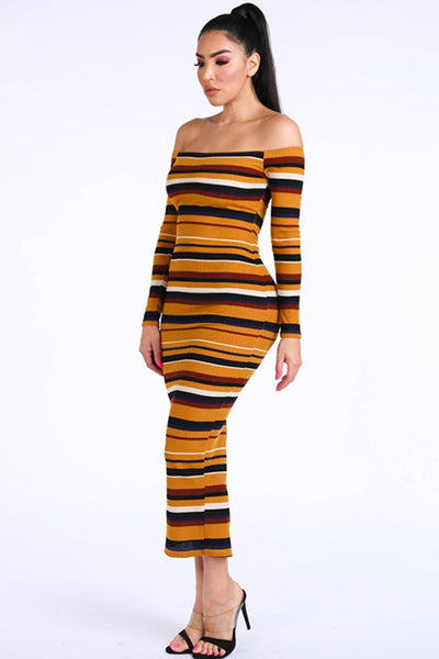 Off Shoulder Maxi Dress