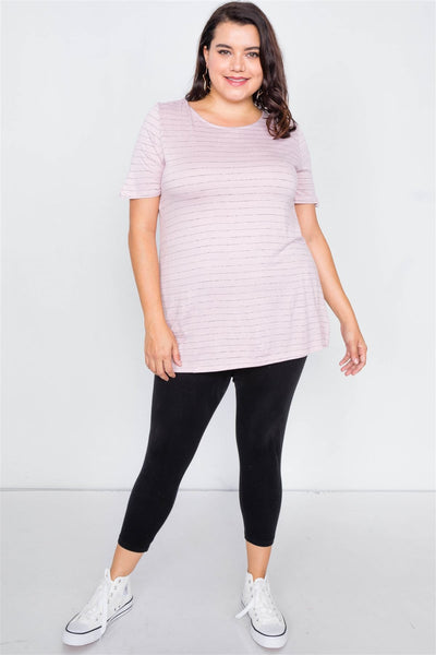 Plus Size Cut Out Back Bow Short Sleeve Top