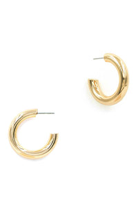 Cute Macaroni Open Hoop 1.2 Inch Earring
