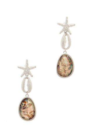 Star Post Drop Earring