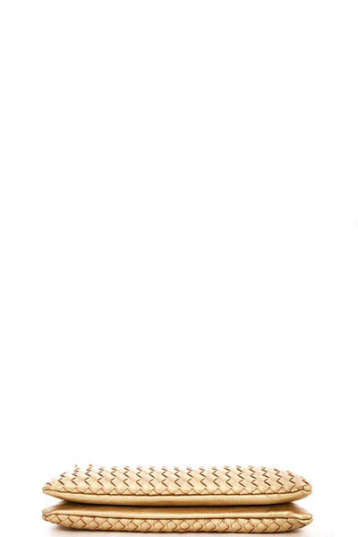 Fashion Cute Trendy Woven Clutch Crossbody Bag With Two Straps