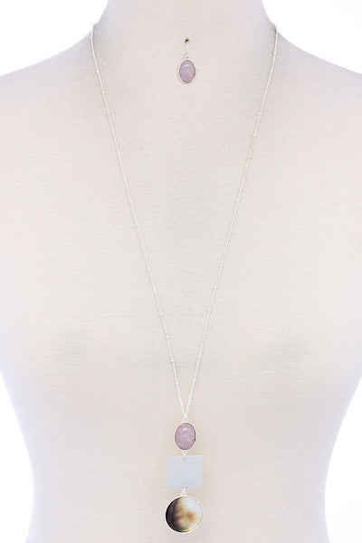 Fashion Modern Drop Necklace And Earring Set