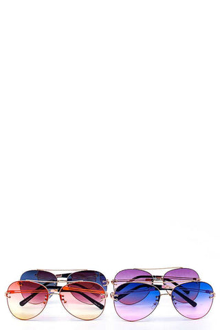 Chic Stylish Aviator Color Sunglasses