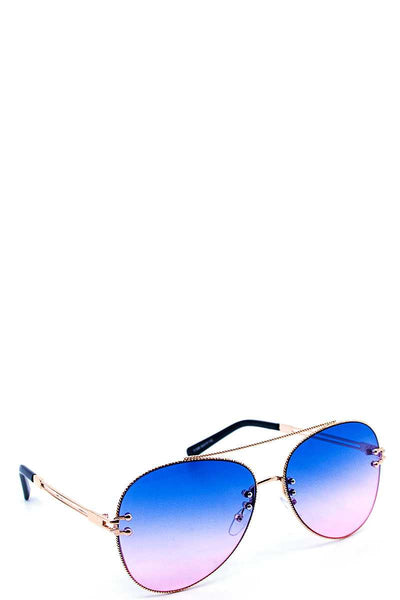 Chic Stylish Aviator Color Sunglasses