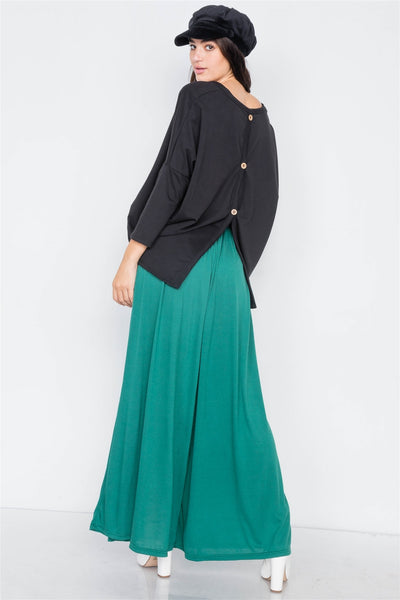 Wide Leg Maxi Hipster High Waist Pant