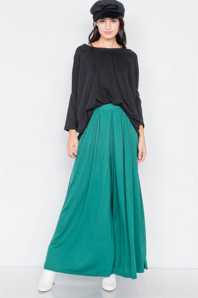 Wide Leg Maxi Hipster High Waist Pant