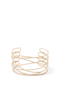 Textured Metal Cuff Bracelet