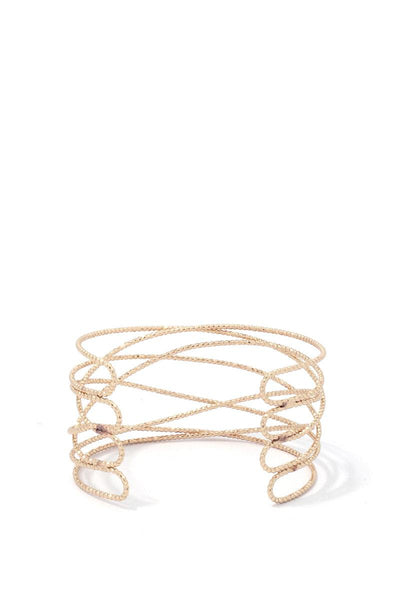 Textured Metal Cuff Bracelet