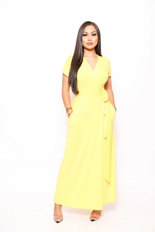 Simple, Sexy, And Chic Floor Length Wrap Dresses