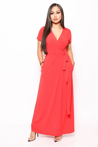 Simple, Sexy, And Chic Floor Length Wrap Dresses