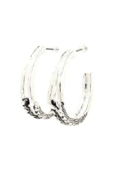 Metal Open Circle Drop Earring