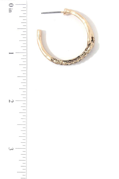 Metal Open Circle Drop Earring