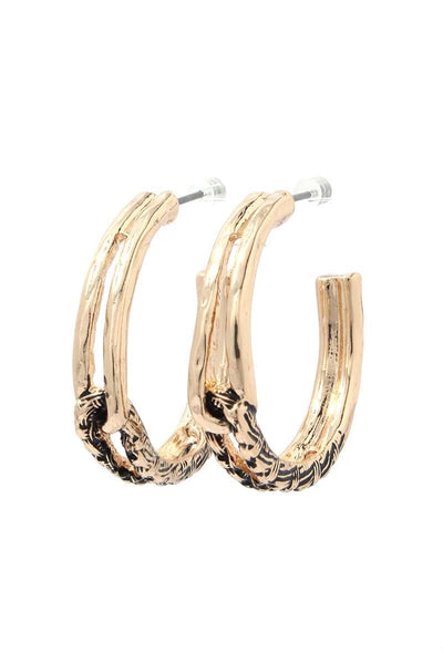 Metal Open Circle Drop Earring