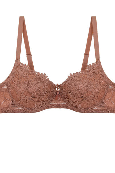 Flower Embroidery Bra W/underwire