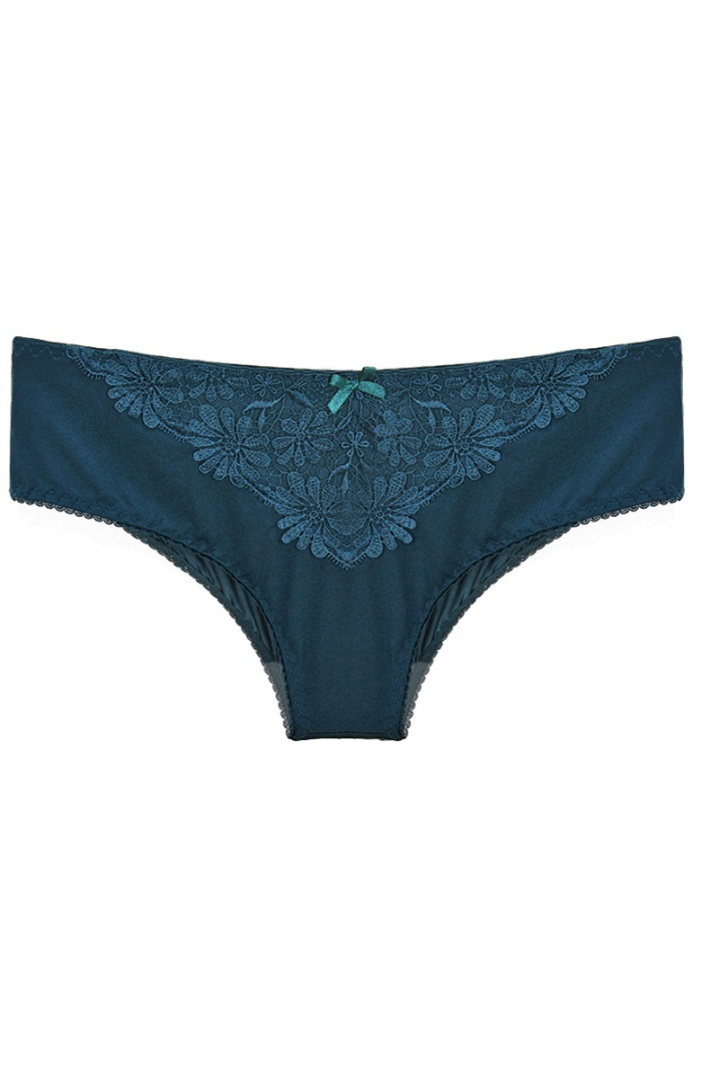 Floral Embroidery Hipster W/ Mesh Back