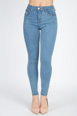 High Rise Denim Skinny Jeans