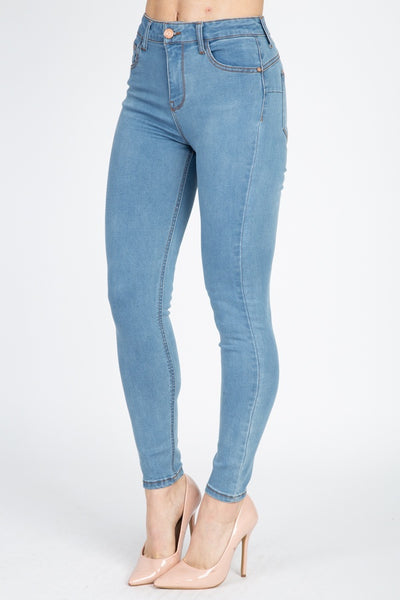 High Rise Denim Skinny Jeans