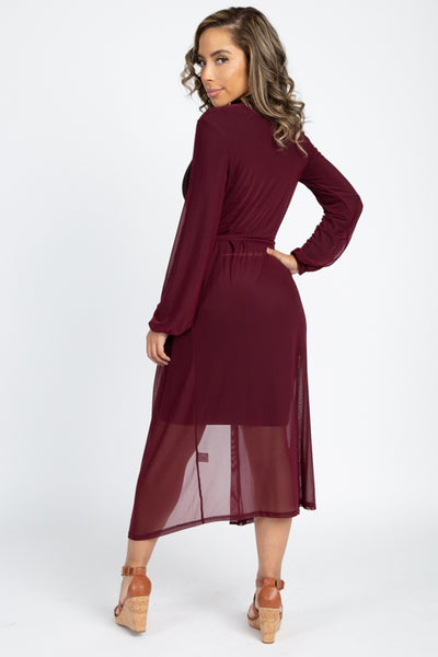 Sheer Mesh Open Front Cardigan