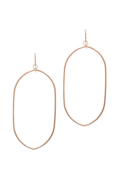Long Oval Shape Drop Earring