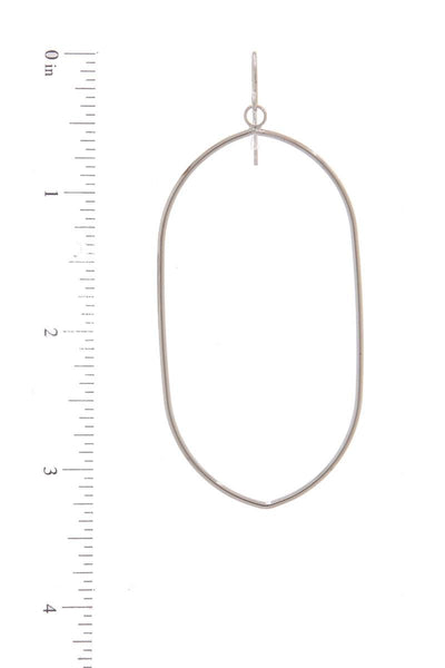 Long Oval Shape Drop Earring