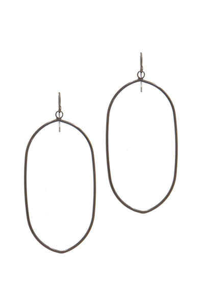Long Oval Shape Drop Earring