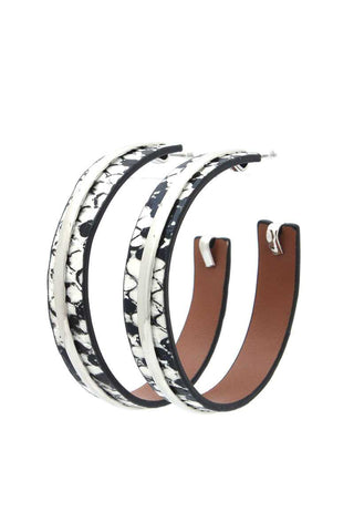 Animal Print Open Circle Drop Earring