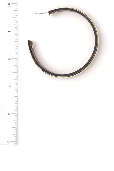 Animal Print Open Circle Drop Earring