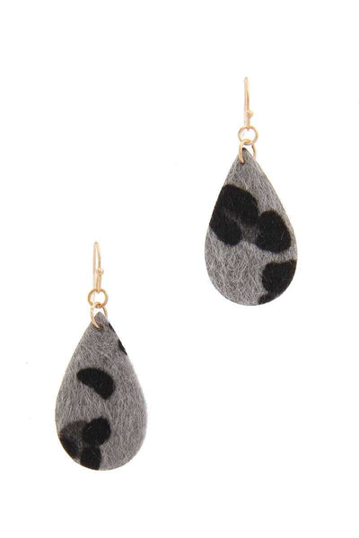 Animal Print Teardrop Earring